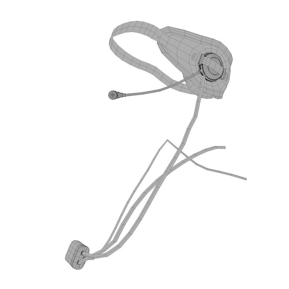 Harris Military Radio - Walkie Talkie 3D model_10