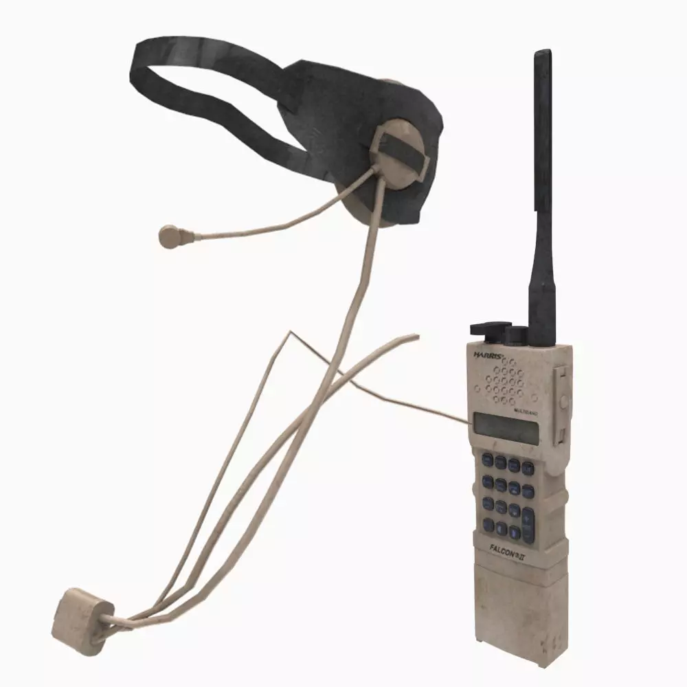 Harris Military Radio - Walkie Talkie 3D model_0