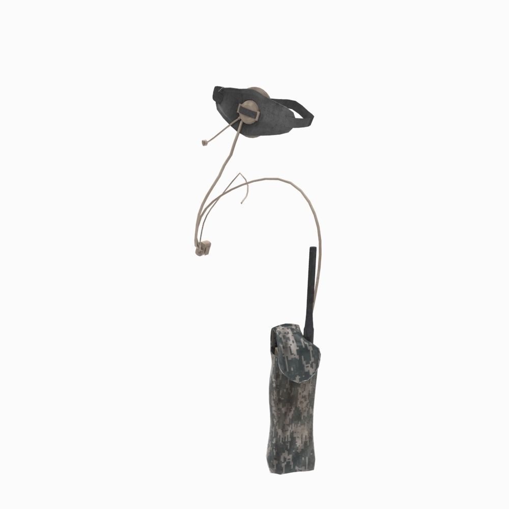 Harris Military Radio - Walkie Talkie 3D model_2