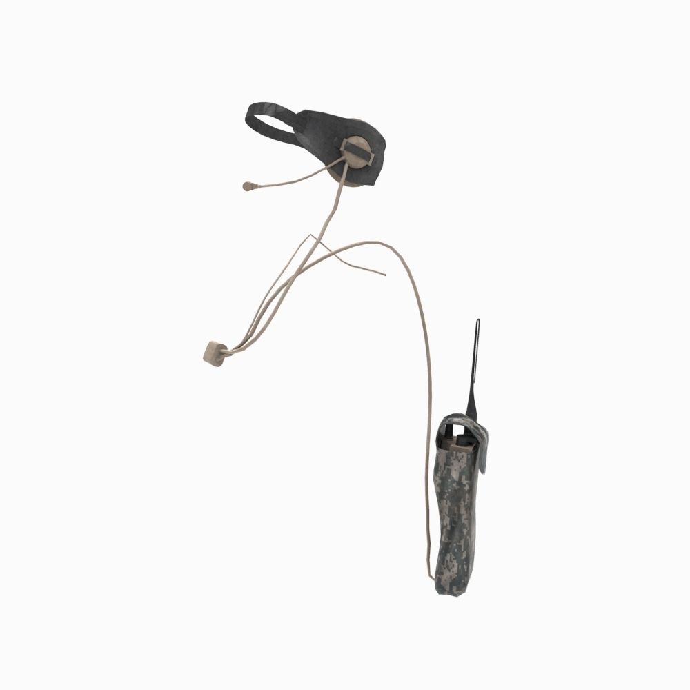 Harris Military Radio - Walkie Talkie 3D model_7