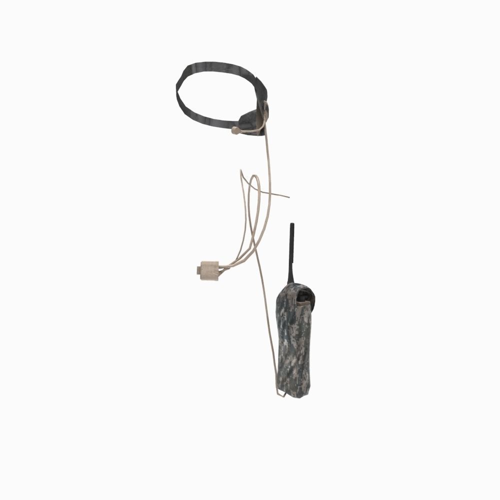 Harris Military Radio - Walkie Talkie 3D model_8