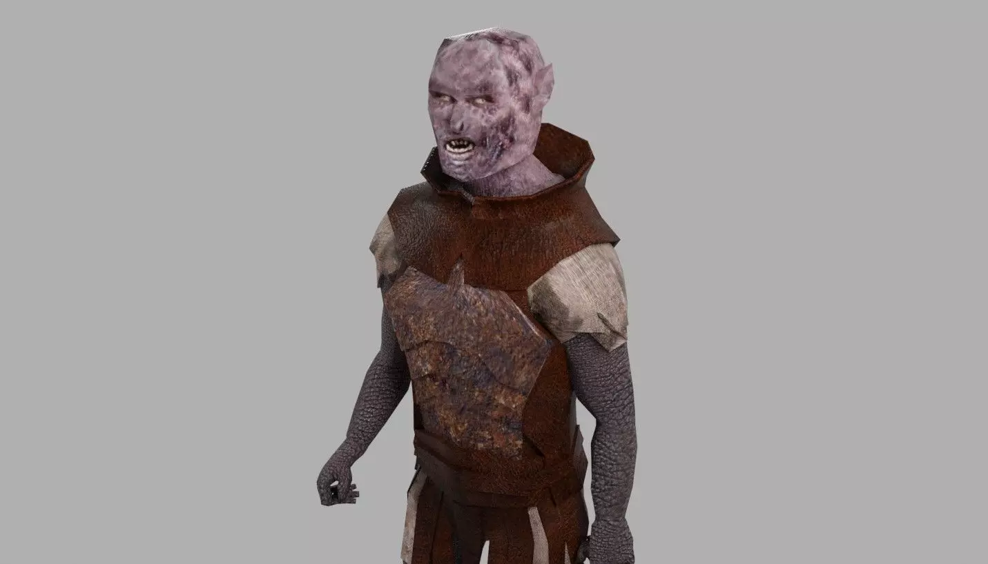 Orc Animated compatible with Mixamo Low-poly 3D model_0