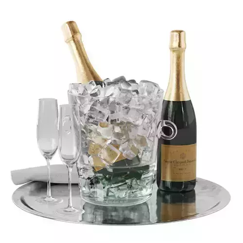 Champagne Ice Glass Bucket 3D model