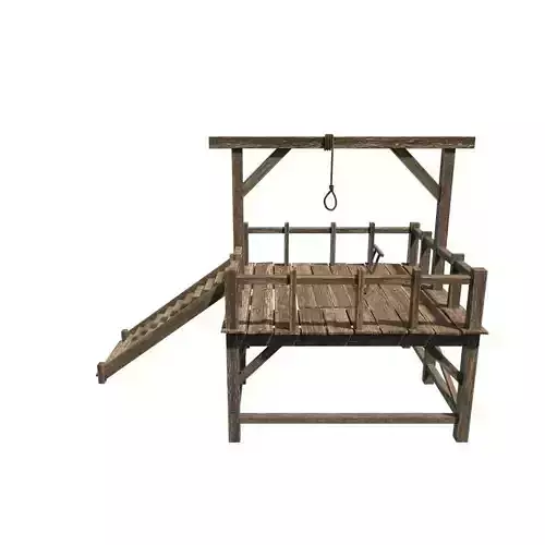 Gallows Low-poly 3D model