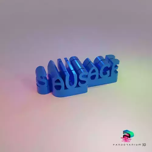 3D Word Shape - Man Sausage 3D print model
