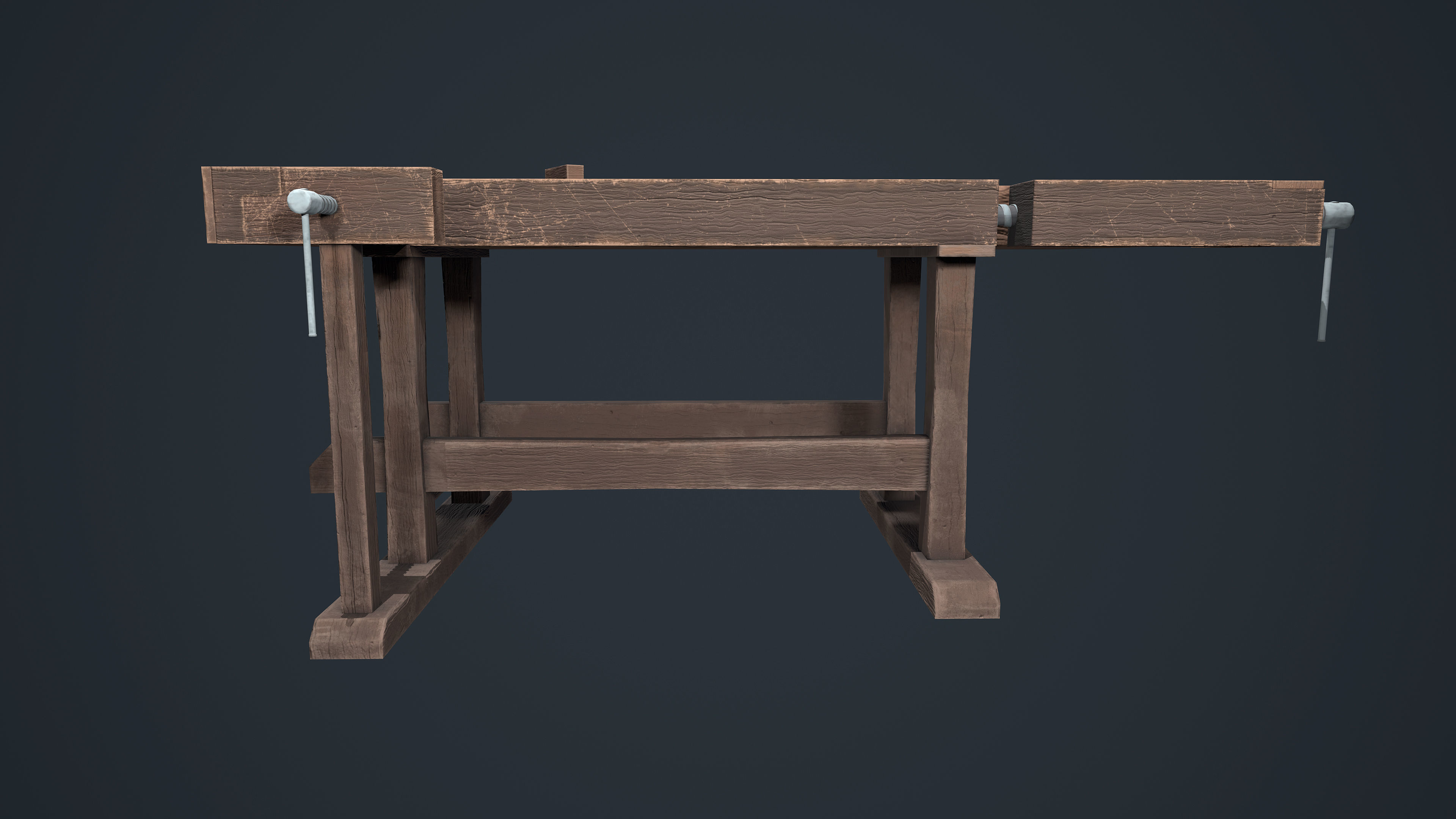 Workbench table Low-poly 3D model_8