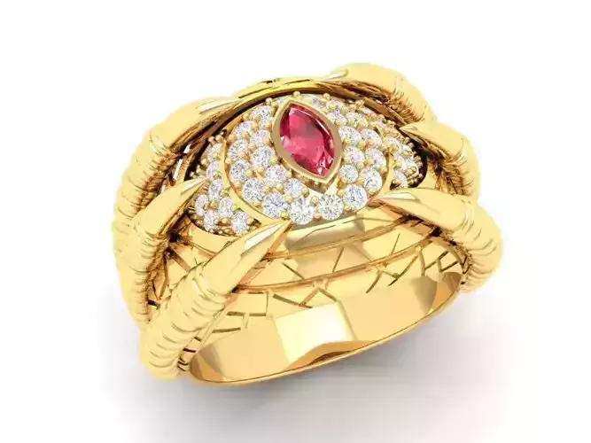 Dragon Eye and Claw Ring 577 STL Jewelry Design 3D print model