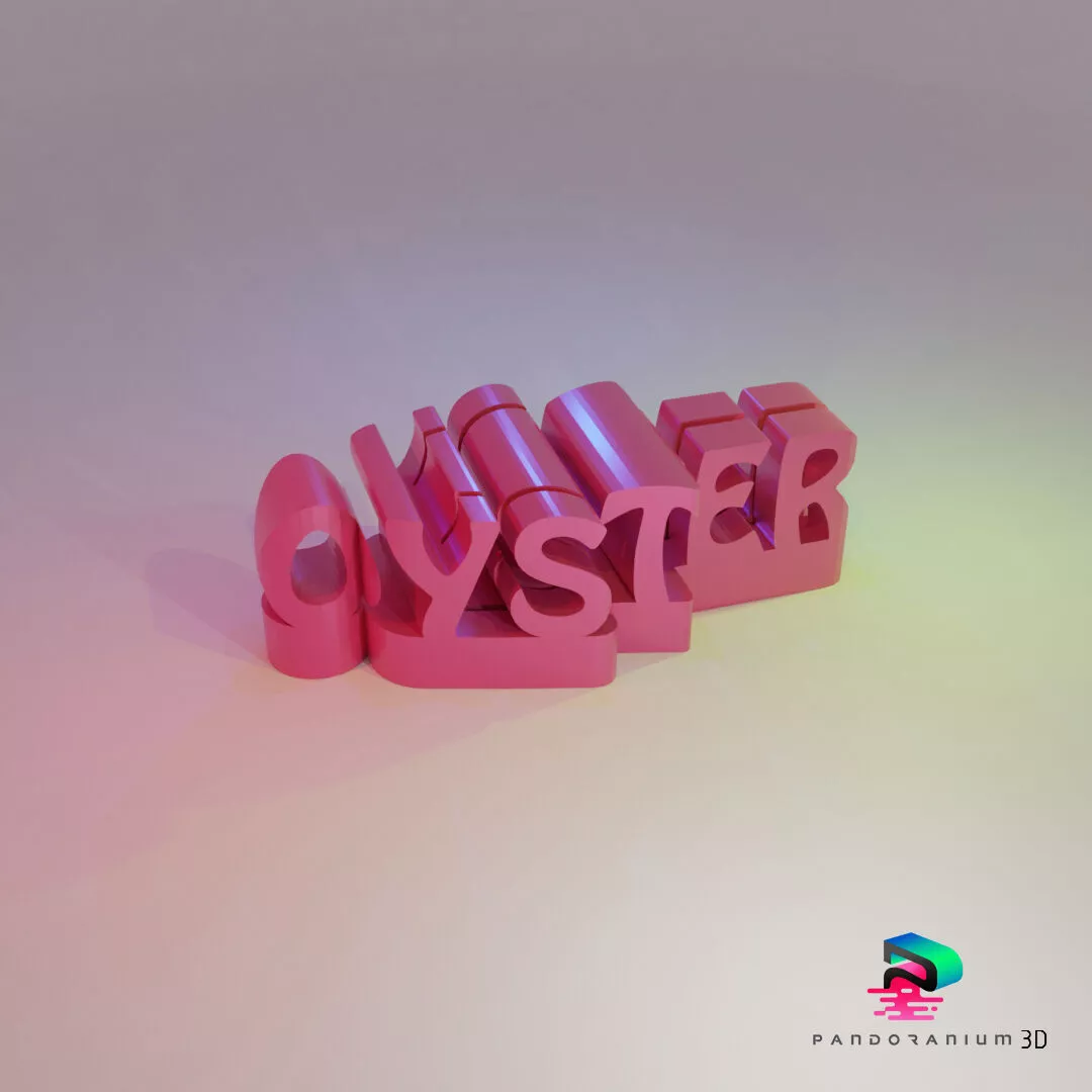 3D Word Shape - Woman Oyster 3D print model