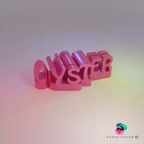 3D Word Shape - Woman Oyster 3D print model