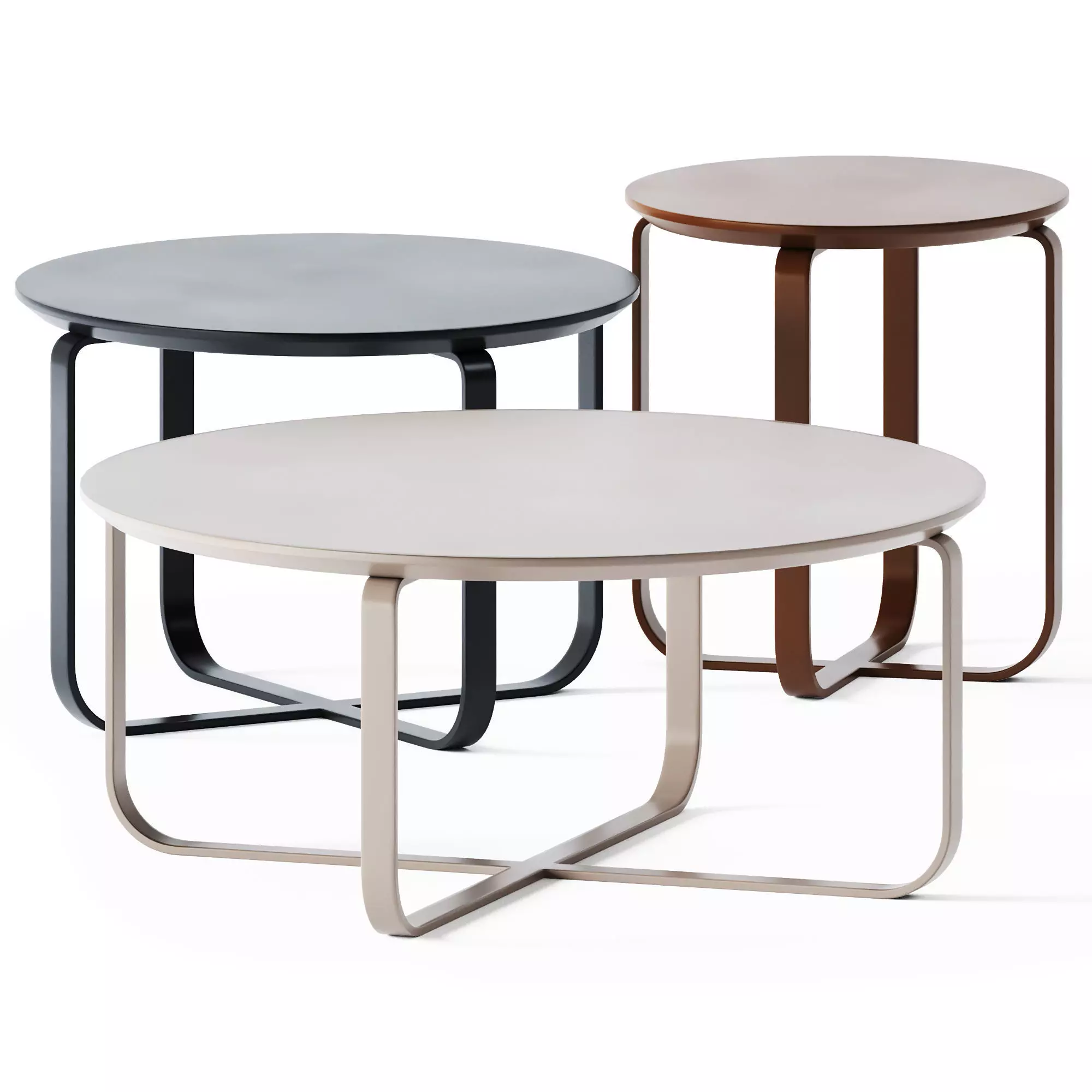 Coffee Tables Clik Cruceta by Kendo Mobiliario 3D model_0