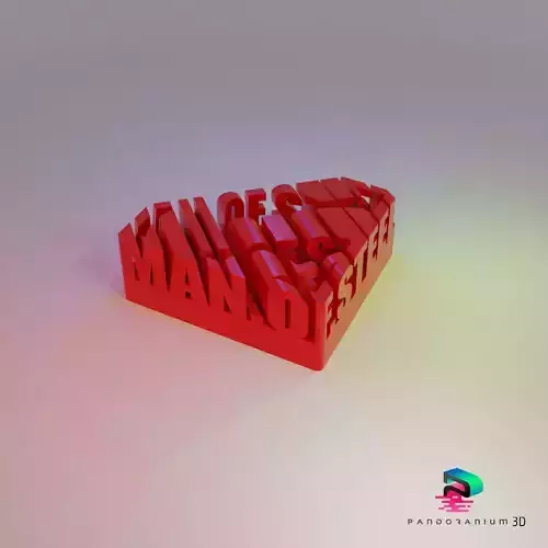 3D Word Shape - Man of Steel