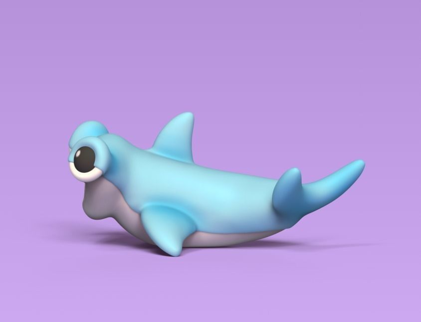 Hammer Shark 3D print model_2