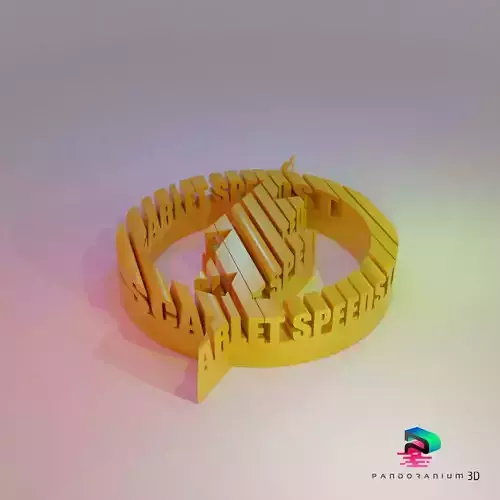 3D Word Shape - Scarlet Speedster