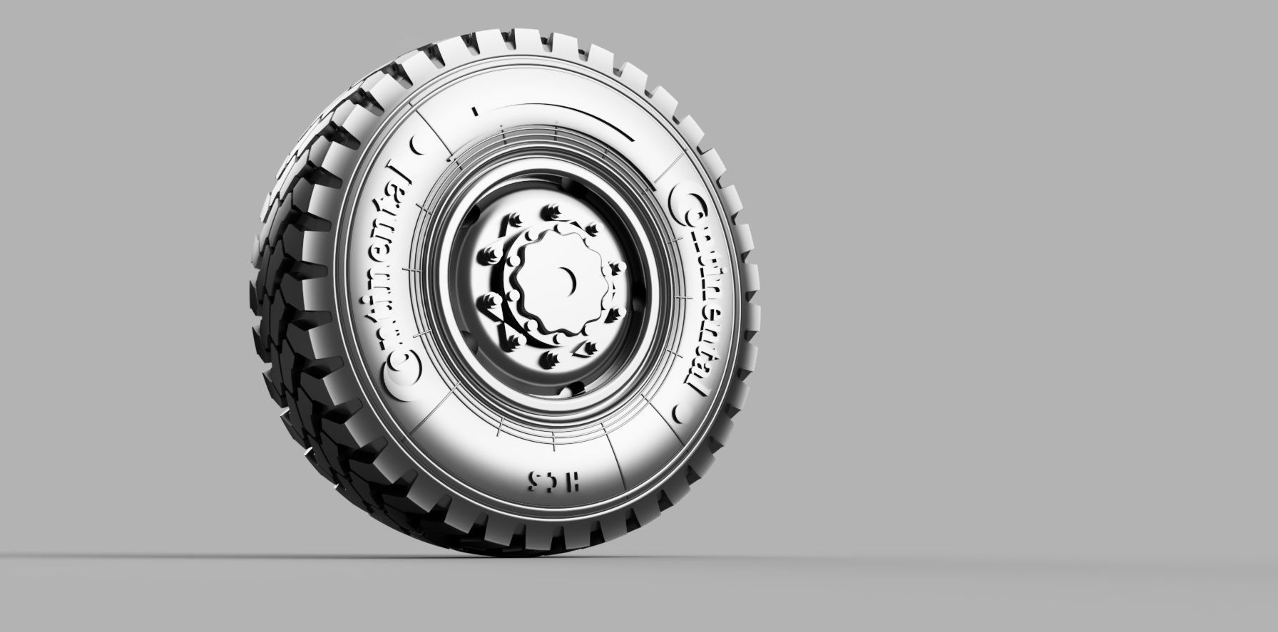Truck tires Continental HCS 3D model 3D printable CGTrader