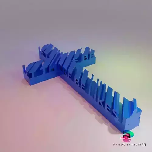 3D Word Shape - Funny Cross Let There Be Likes