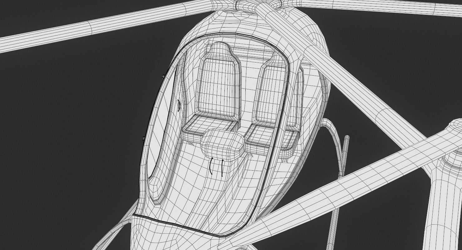 Flying Taxi Dubai PBR Low-poly 3D model_46