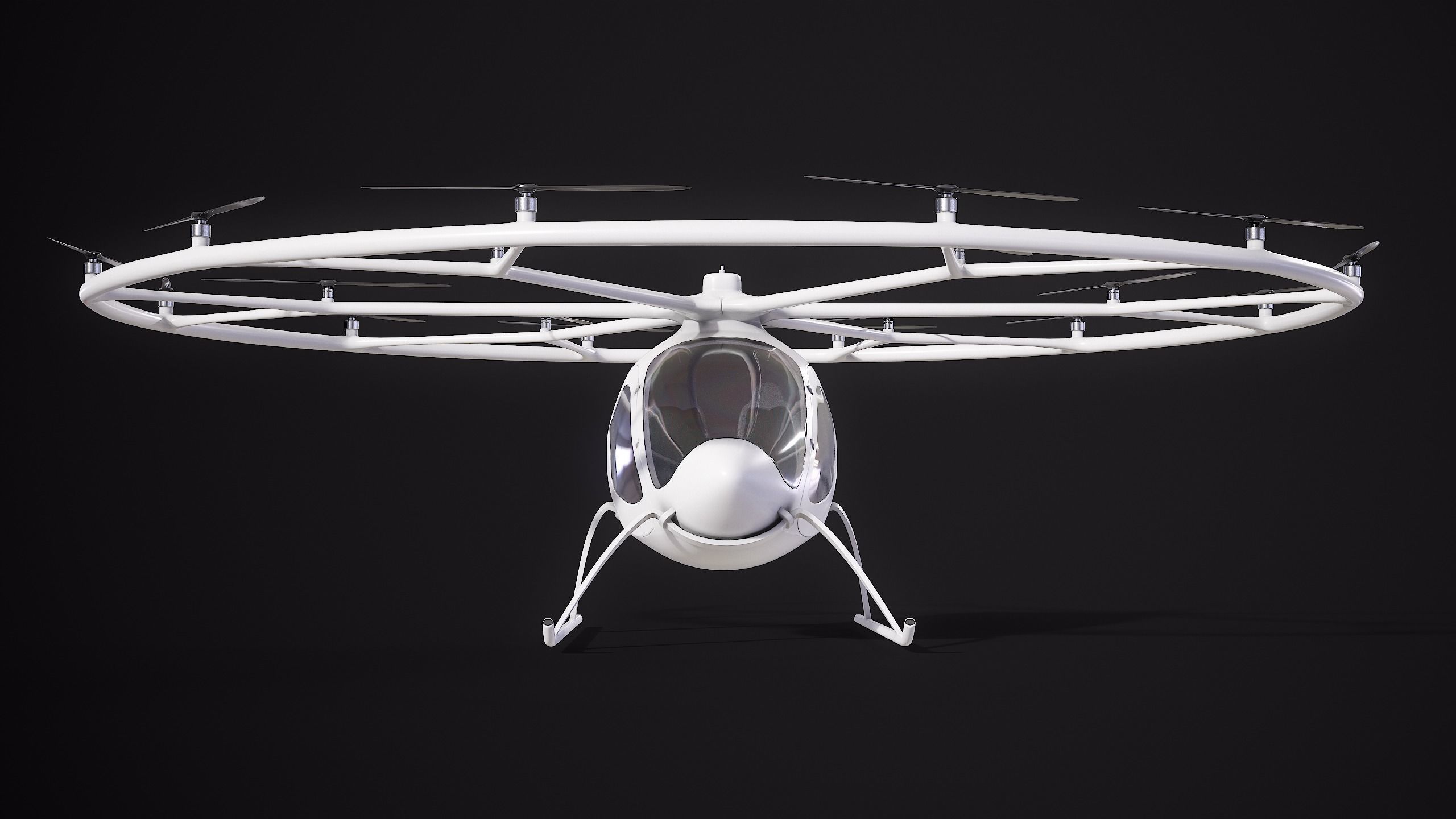 Flying Taxi Dubai PBR Low-poly 3D model_4