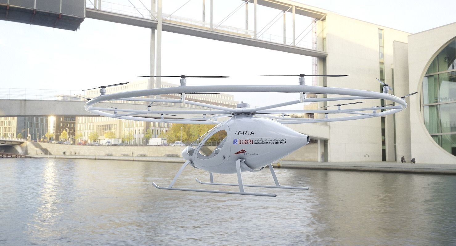 Flying Taxi Dubai PBR Low-poly 3D model_25