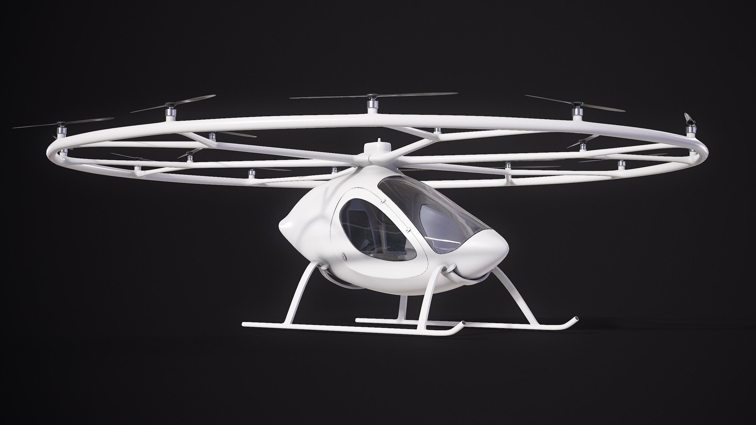 Flying Taxi Dubai PBR Low-poly 3D model_5