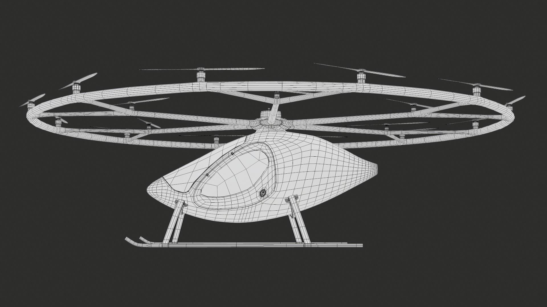 Flying Taxi Dubai PBR Low-poly 3D model_41