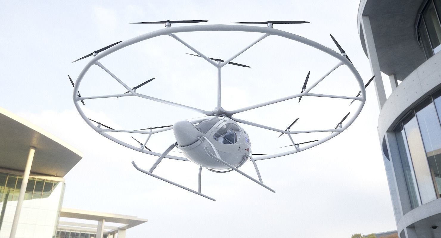 Flying Taxi Dubai PBR Low-poly 3D model_24