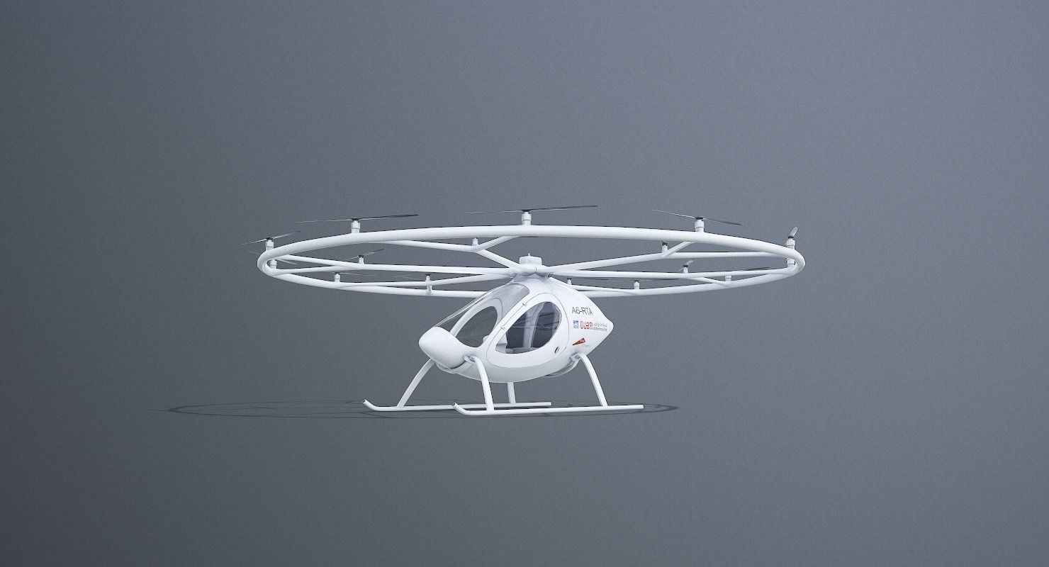 Flying Taxi Dubai PBR Low-poly 3D model_17