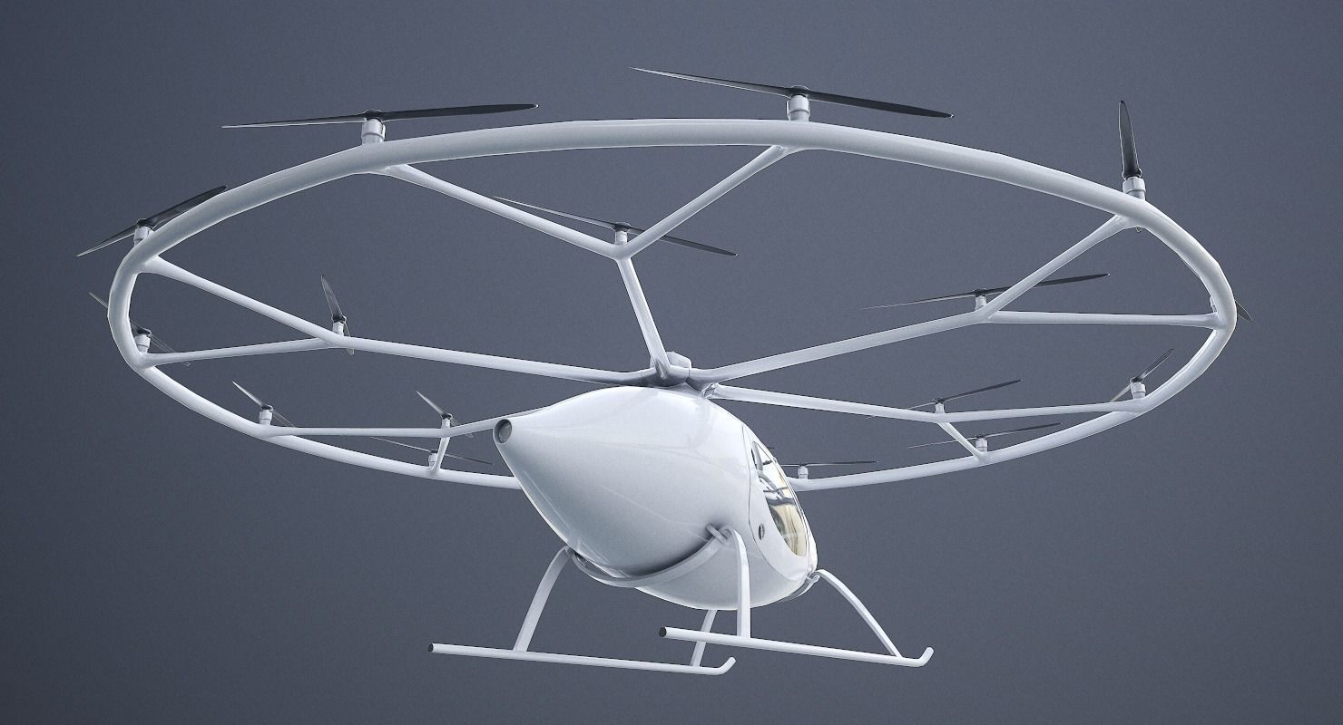 Flying Taxi Dubai PBR Low-poly 3D model_20