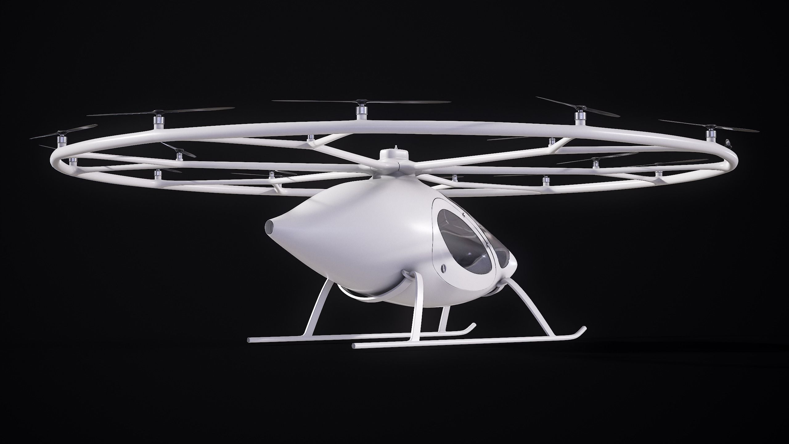 Flying Taxi Dubai PBR Low-poly 3D model_7