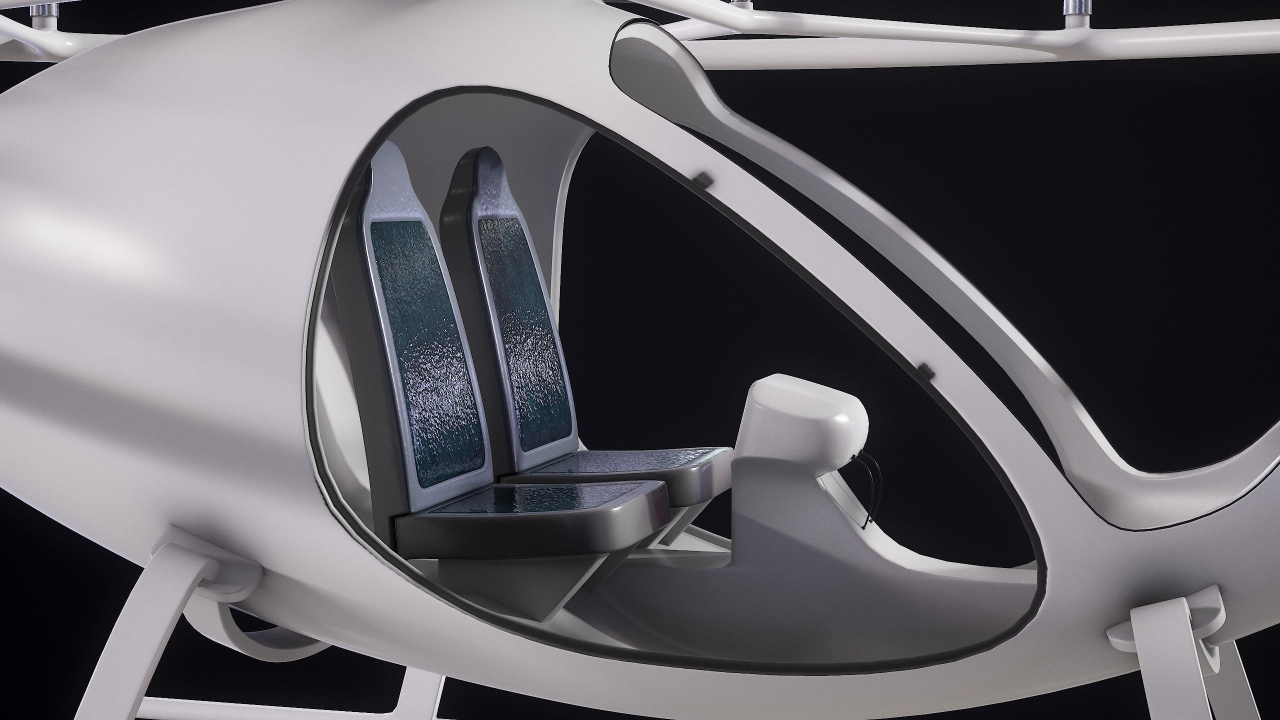 Flying Taxi Dubai PBR Low-poly 3D model_16