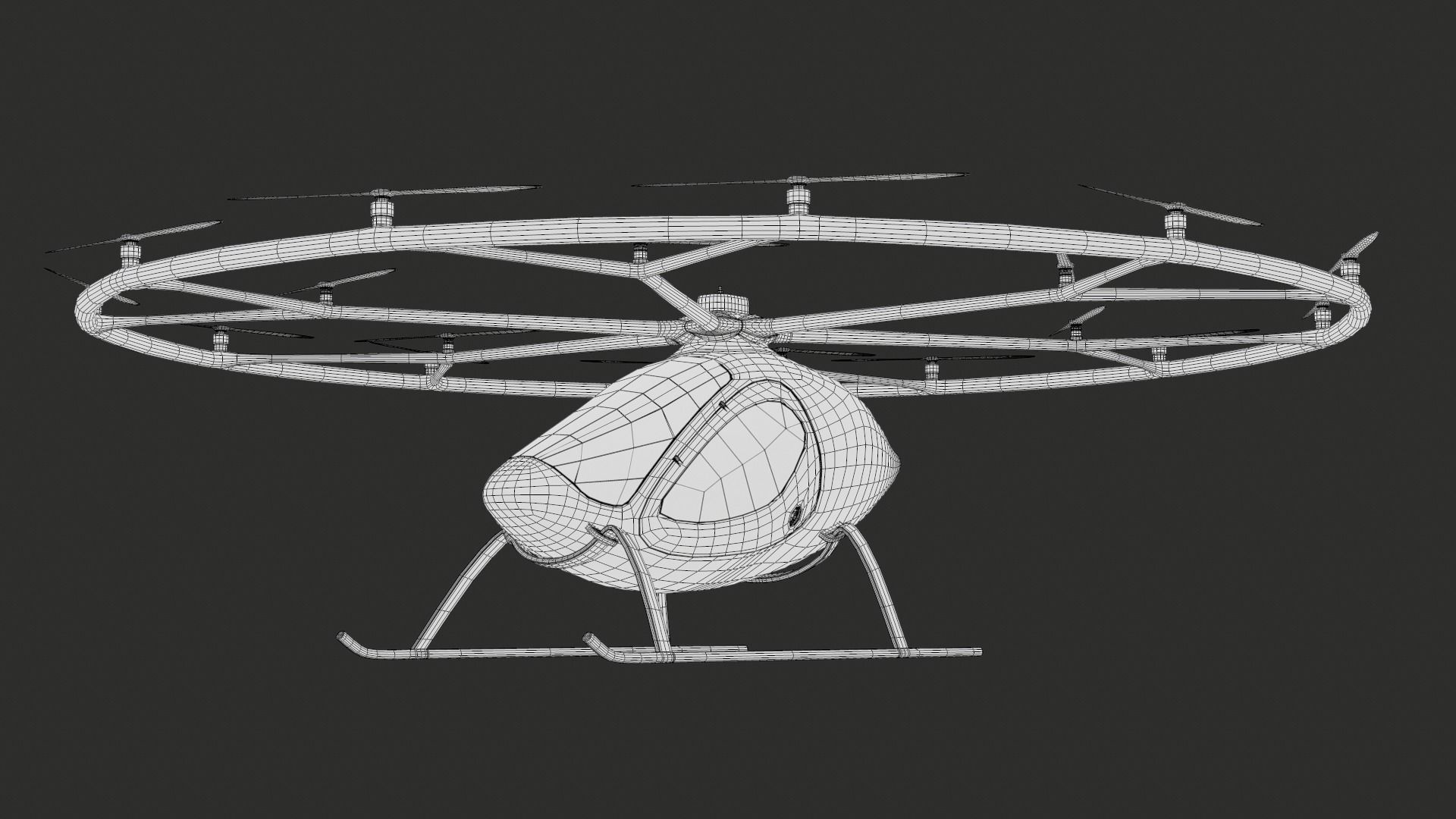 Flying Taxi Dubai PBR Low-poly 3D model_28