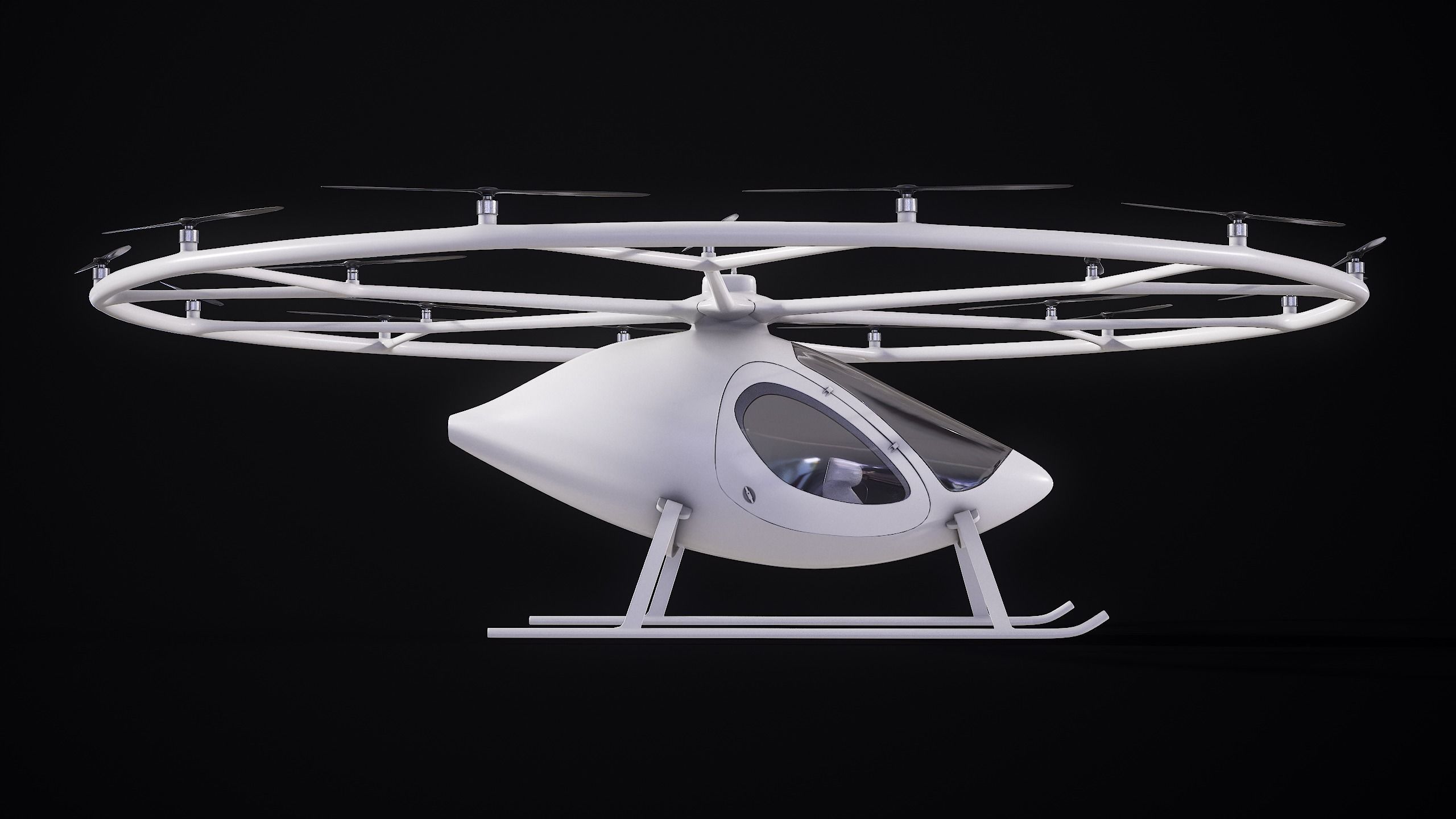 Flying Taxi Dubai PBR Low-poly 3D model_6