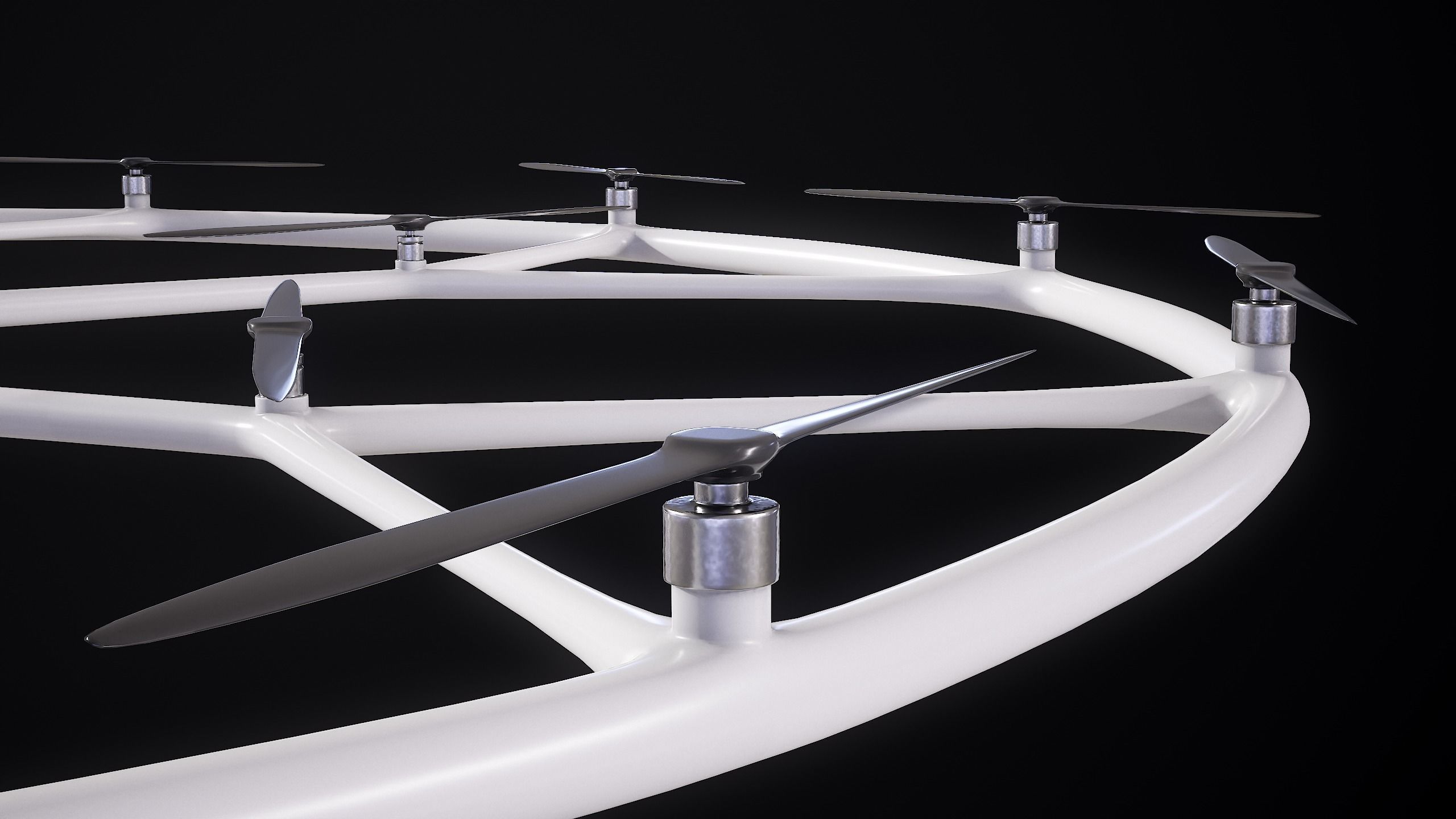 Flying Taxi Dubai PBR Low-poly 3D model_14