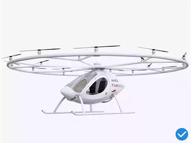 Flying Taxi Dubai PBR Low-poly 3D model