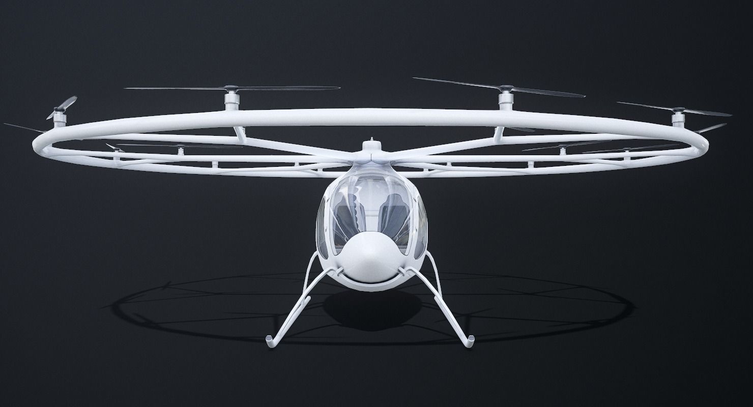 Flying Taxi Dubai PBR Low-poly 3D model_22