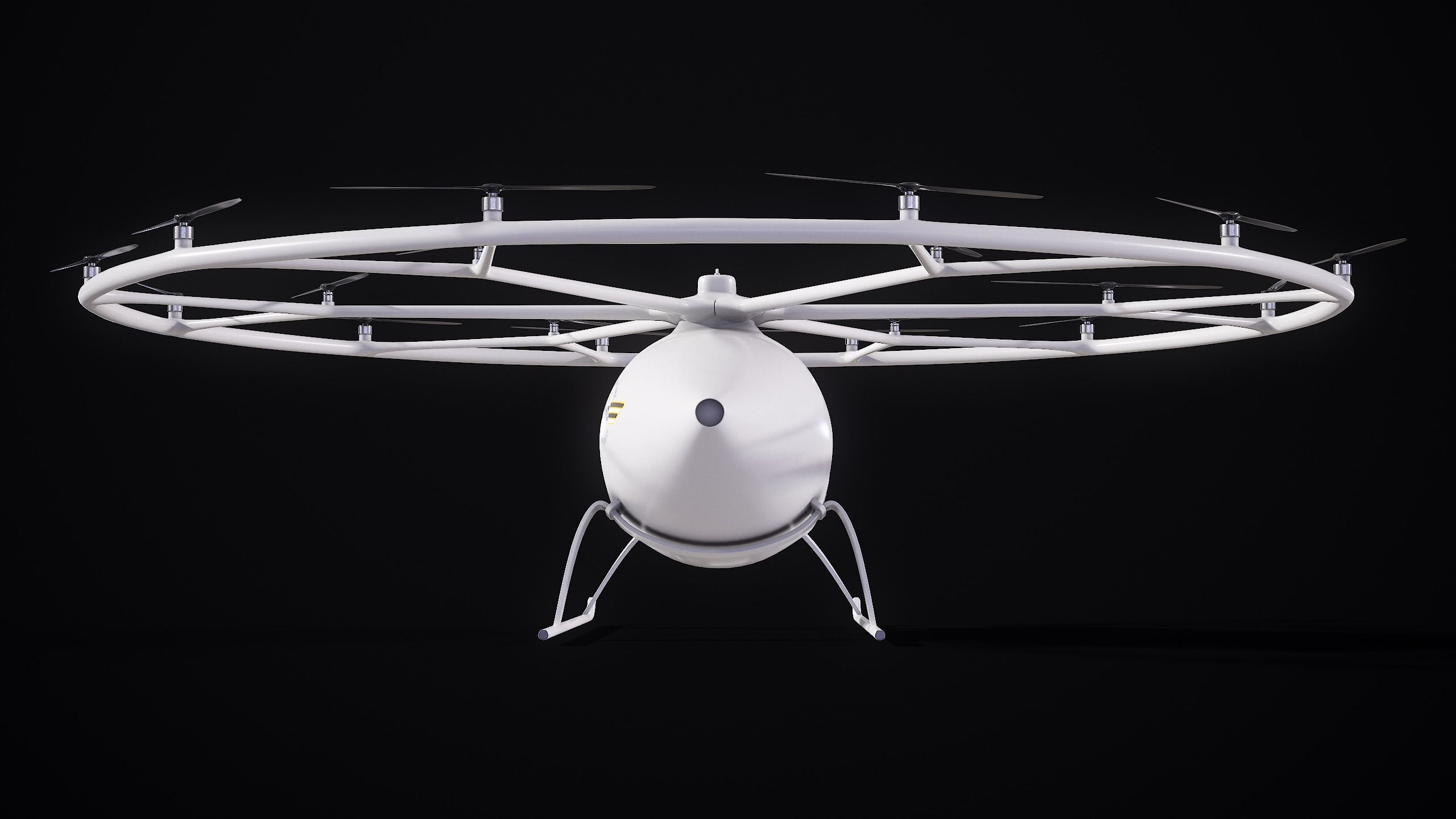 Flying Taxi Dubai PBR Low-poly 3D model_8