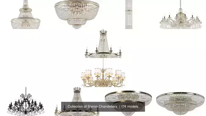Collection of Sferon Chandeliers  