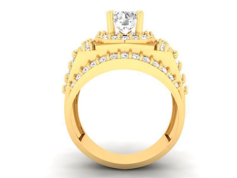 Luxury Multi Layer Diamond Ring for Men 583 3D print model_4