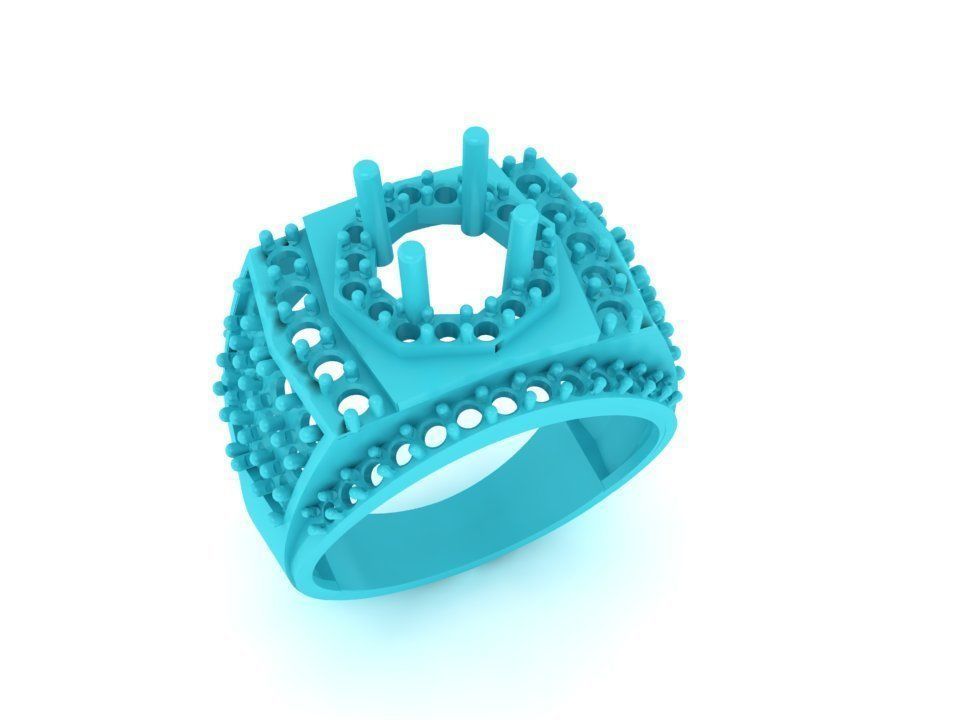 Luxury Multi Layer Diamond Ring for Men 583 3D print model_6