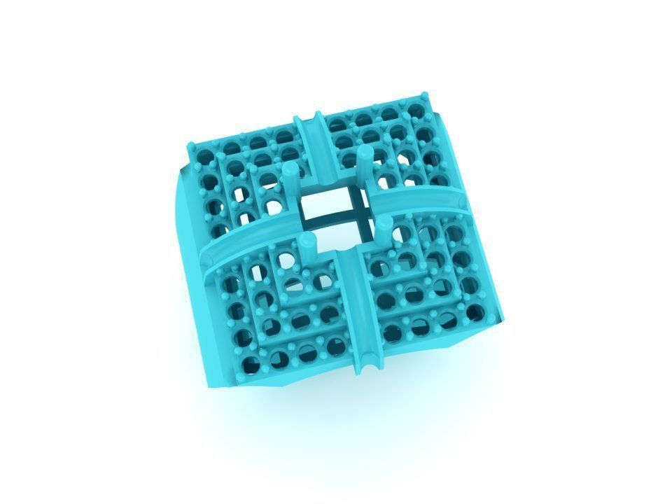 Luxury Square Diamond Men Ring 3D Model 585 3D print model_3