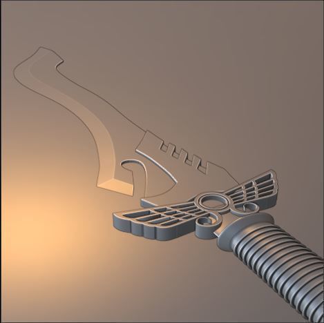 King Sword 3D model_4