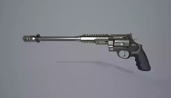 Magnum 460 Low-poly 3D model