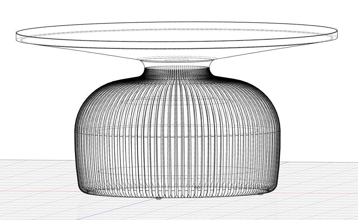 Tambor concrete coffee table 3D model_6