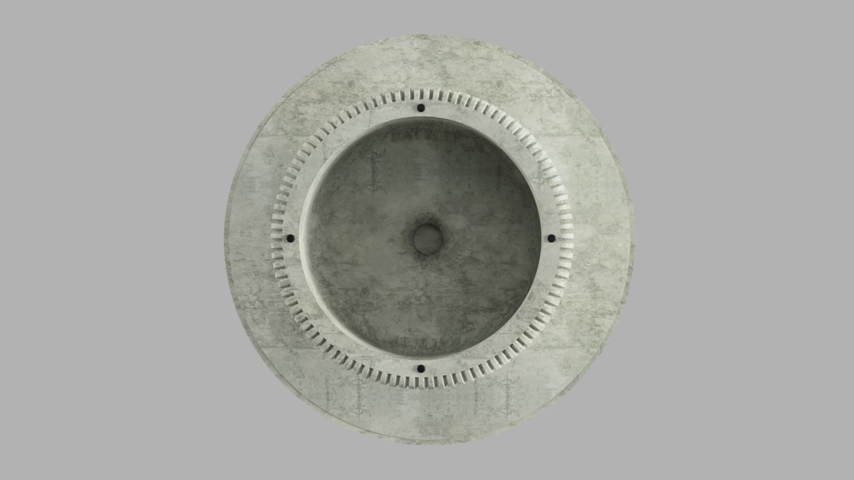 Tambor concrete coffee table 3D model_4