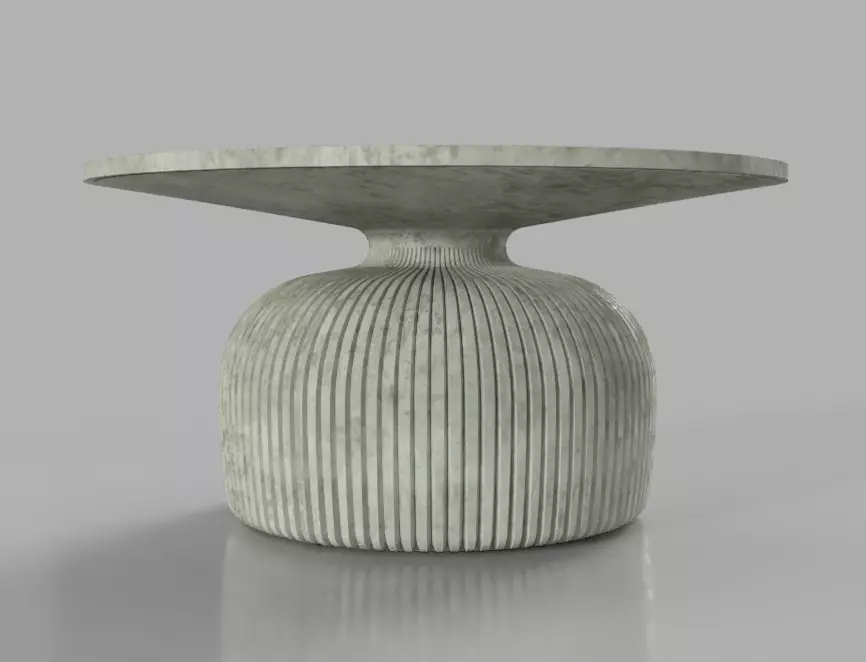 Tambor concrete coffee table 3D model_0