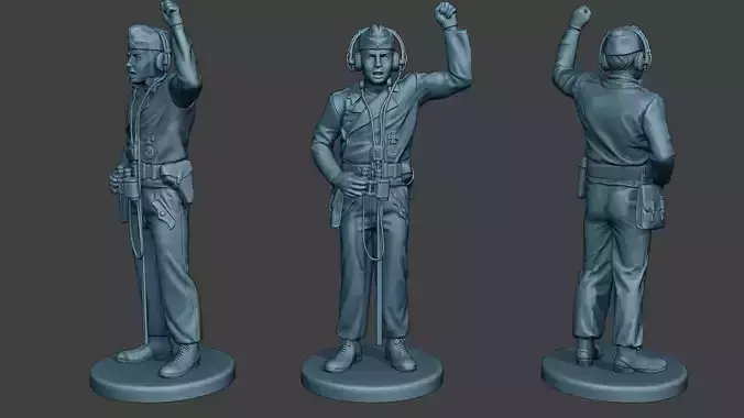 German Tank Crew unit ww2 Action GTC1 3D print model