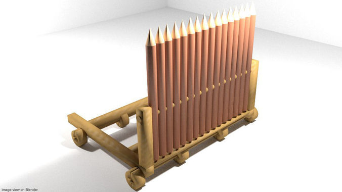 Medieval War Machine - Ramp Shield 3D model