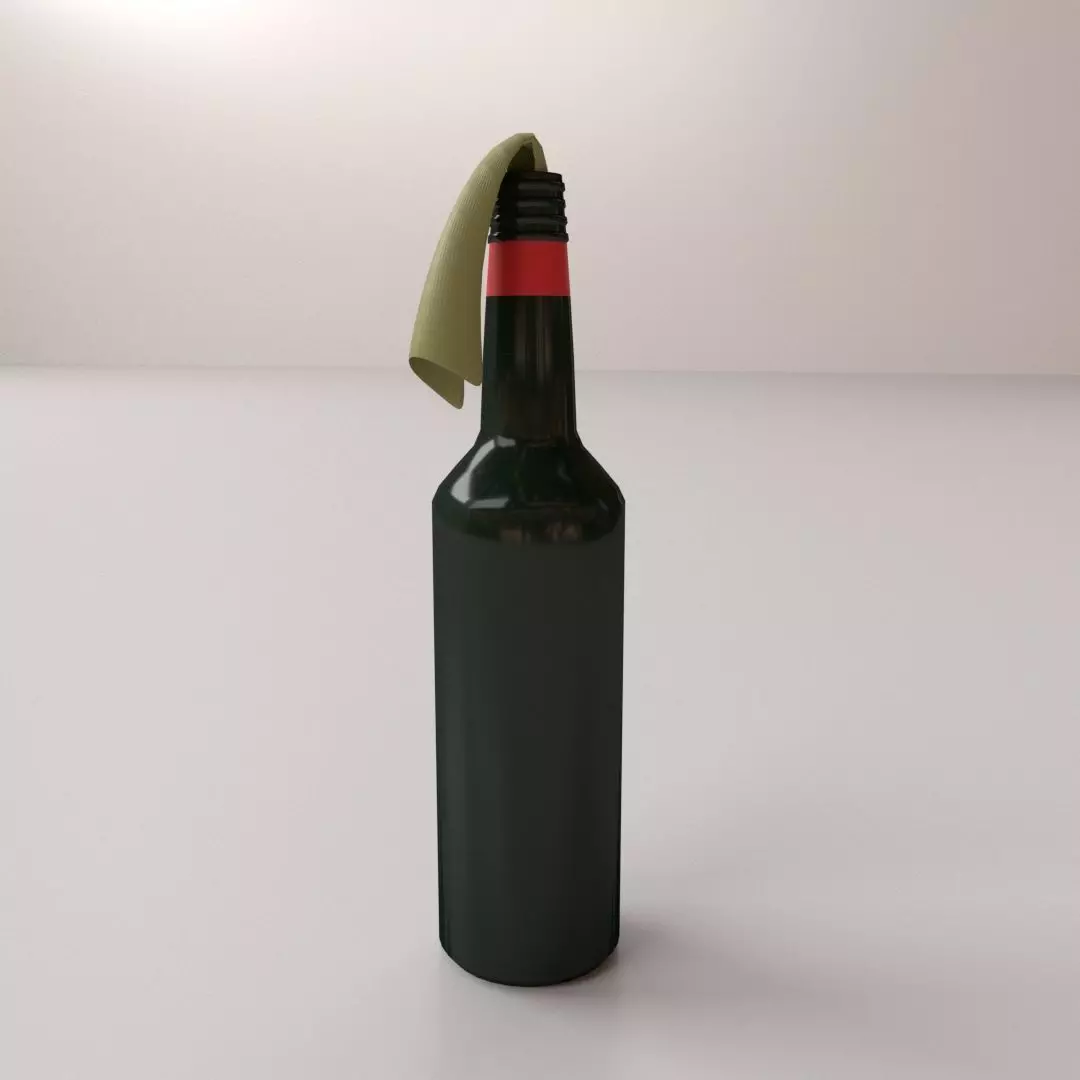Molotov Cocktail 3D model_0