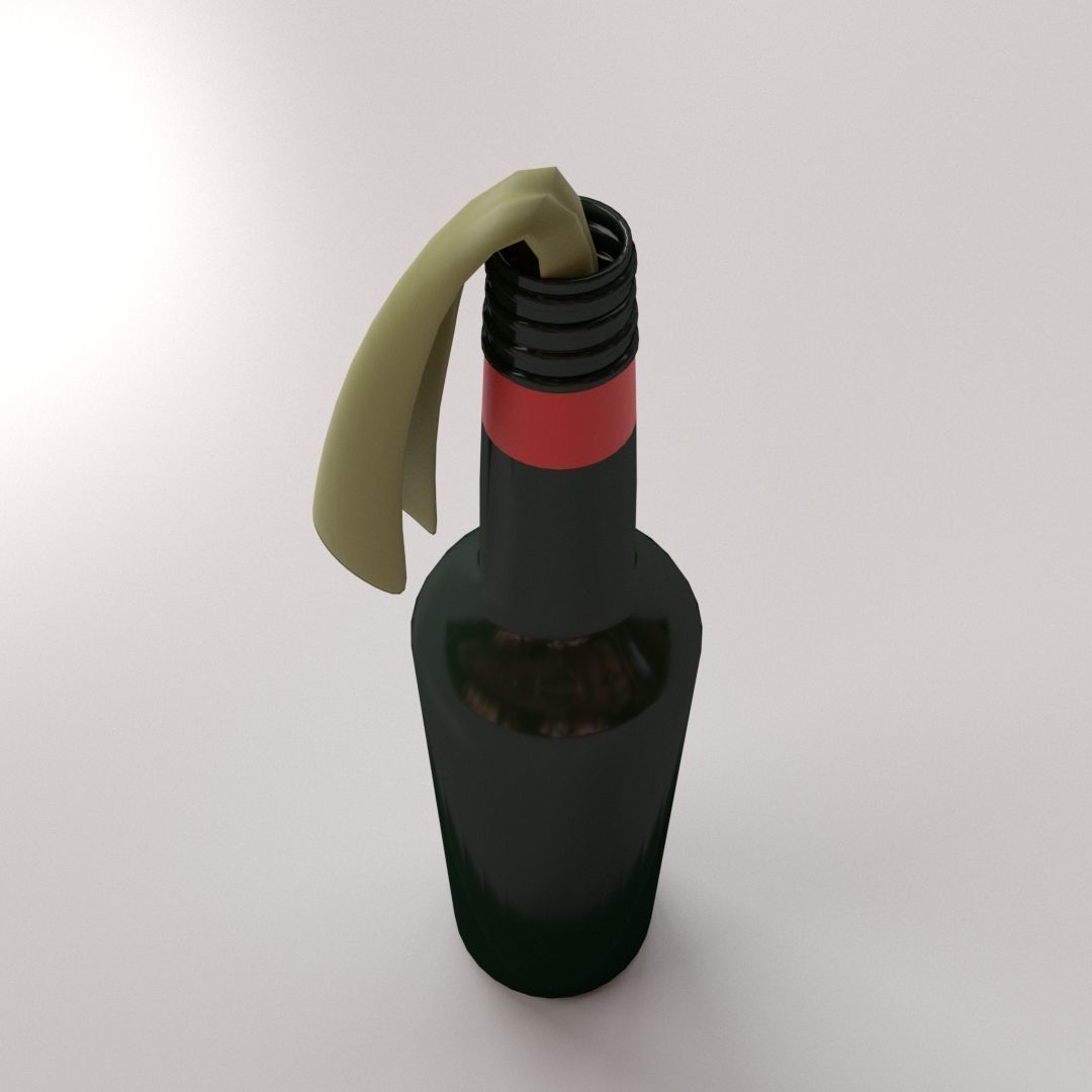 Molotov Cocktail 3D model_1