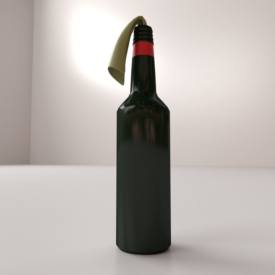 Molotov Cocktail 3D model_2