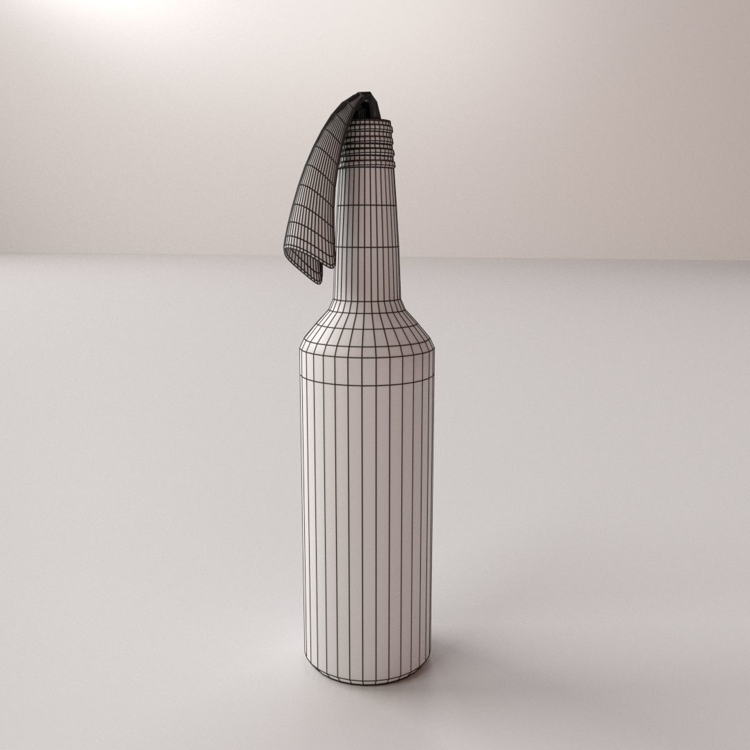 Molotov Cocktail 3D model_4